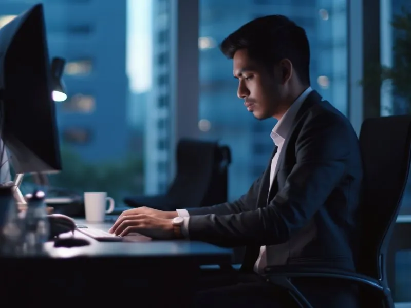 Office staff working at a computer